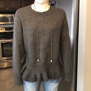 dRA Peplum Gray Sweater - Size L
